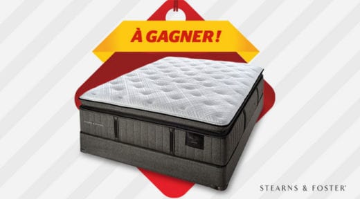 GAGNEZ UN ENSEMBLE DE MATELAS AVEC SOMMIER STEARNS AND FOSTER