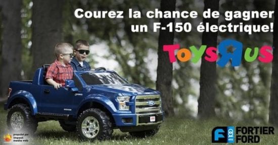 CONCOURS GAGNEZ UN MINI F-150 ÉLECTRIQUE!