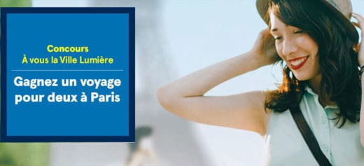 Gagner un voyage pour deux personnes à Paris, vol et l’hébergement
