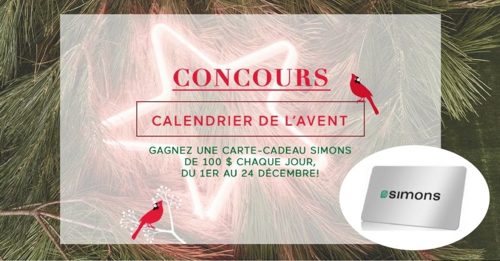 CONCOURS | Gagnez une carte-cadeau Simons de 100$ tous les jours!