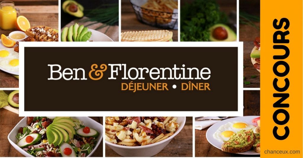 Concours Québec - Gagne une carte cadeau 100$ chez Ben & Florentine !