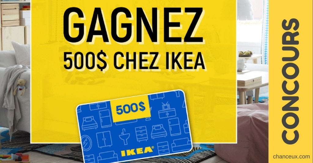 Concours Québec - Gagne une carte cadeau de 500$ chez IKEA