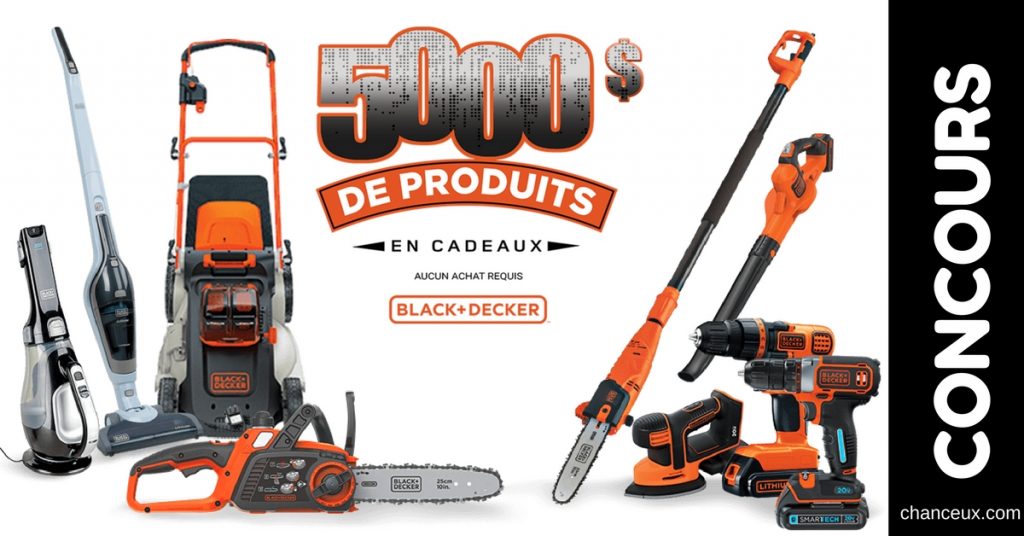 Concours Chanceux - 5000$ de produits Black & Decker chez Rona!