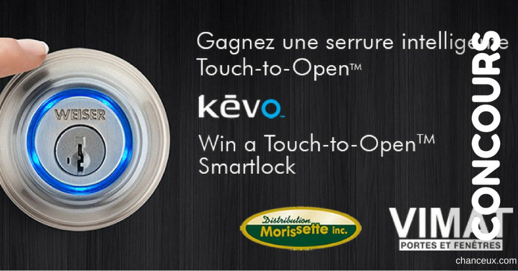 Gagnez une serrure intelligente Touch-to-Open KEVO!