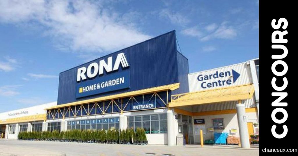 Gagnez une carte cadeau d'une valeur de 100$ chez Rona!