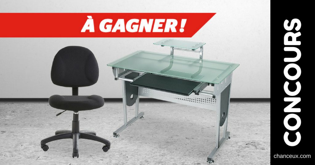 Concours - Gagnez un bureau et une chaise d'ordinateur!