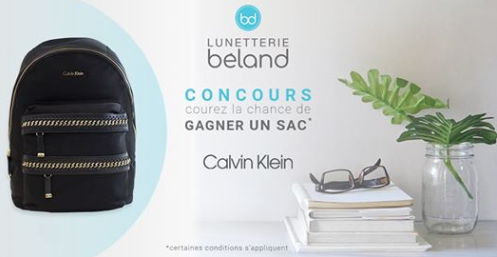 un sac calvin klein offert par la lunetterie béland