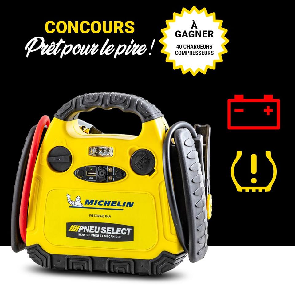 40 chargeurs compresseurs offert par Pneu Select