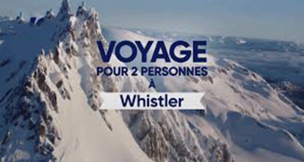 Gagnez un Voyage de ski pour deux à Whistler