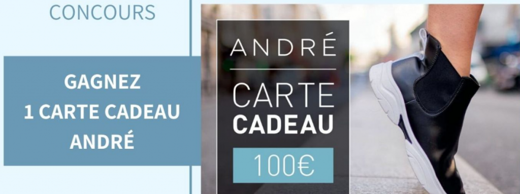 3 carte cadeaux André de 100 euros