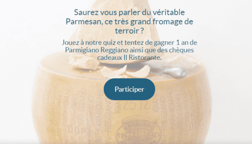 Concours France – 1 an de parmesan Parmigiano Reggiano