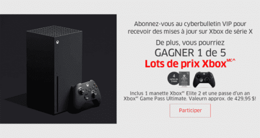 Concours Québec – Gagnez 1 des 5 lots de prix XBOX