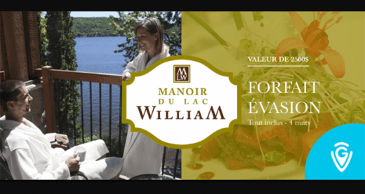 Concours Québec – Gagnez un séjour au Manoir du Lac William