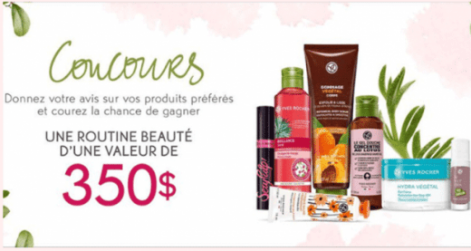 Concours Québec – 3 Coffrets Routine Beauté De Yves Rocher
