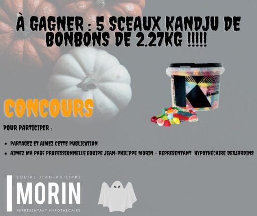 Concours Québec – 5 Sceaux De Bonbon 2.27 Kg De Kandju