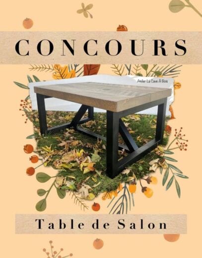 Concours Québec – Une Table De Salon Faite À La Main Par Un Artisan