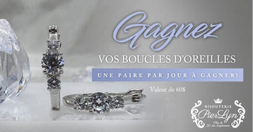 Concours Québec – Gagnez 5 Paires De Boucles D’oreilles