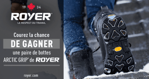 Concours Québec – Une Paire De Bottes Artic Grip De Royer