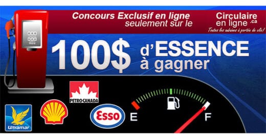 Concours Québec – Une Carte-cadeau D’essence D’une Valeur De 100$