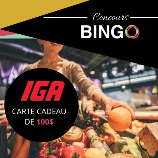 GAGNEZ UNE CARTE-CADEAU DE 100$ CHEZ IGA!