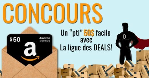 GAGNEZ UNE CARTE-CADEAU AMAZON D’UNE VALAUR DE 50$!