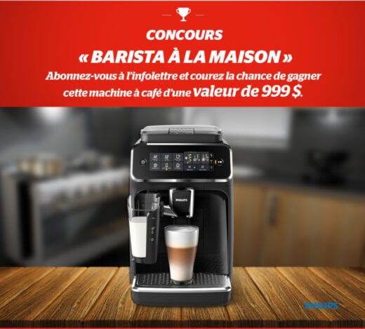 GAGNEZ UNE MACHINE À CAFÉ PHILIPS