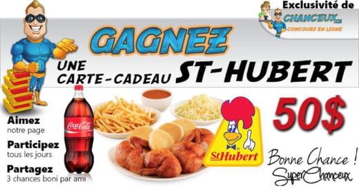 CARTE-CADEAU ST-HUBERT DE 50$