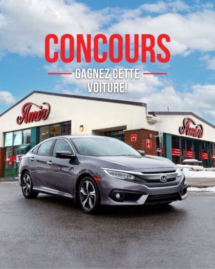 GAGNEZ UNE VOITURE OFFERTE PAR LES RESTAURANT AMIR!