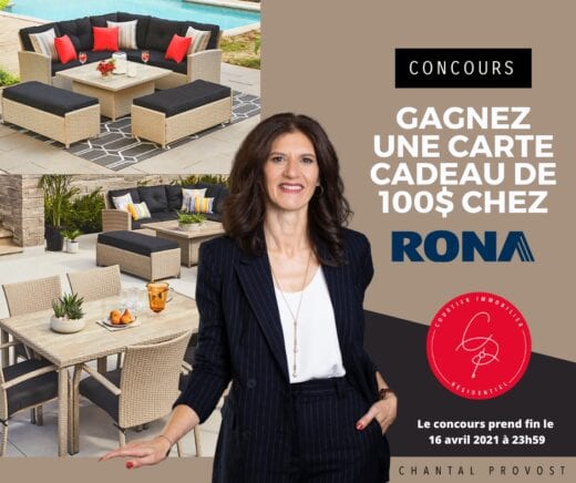 GAGNEZ UNE CARTE CADEAU DE 100$ CHEZ RONA!