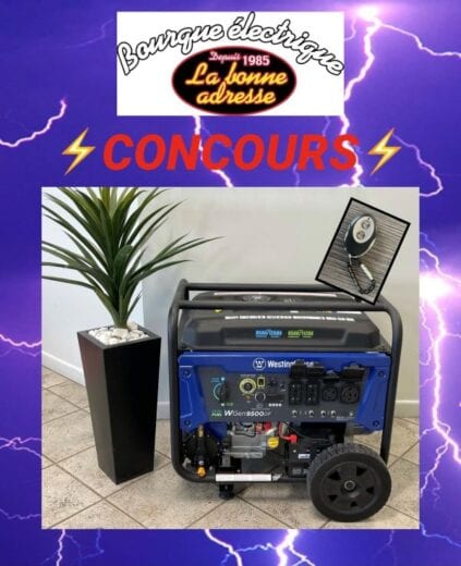 GAGNEZ UNE GÉNÉRATRICE PORTATIVE WESTINGHOUSE 9500W AVEC DÉMARREUR À DISTANCE!