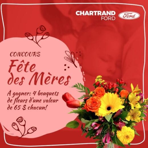 GAGNEZ L’UN DES 4 BOUQUETS DE FLEURS D’UNE VALEUR DE 65 $ CHACUN, LIVRÉS À VOTRE PORTE!