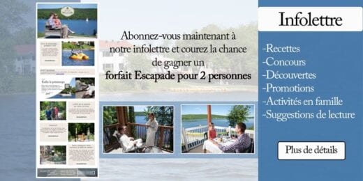 GAGNEZ UN FORFAIT ESCAPADE POUR 4 PERSONNES AU MANOIR DU LAC WILLIAM!