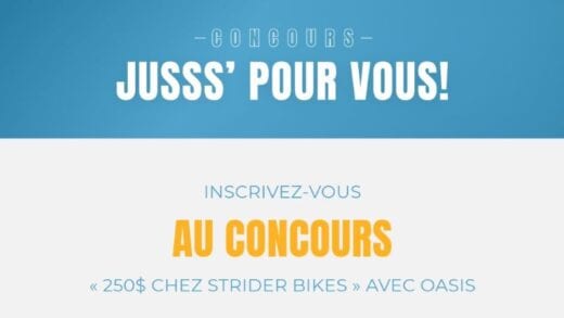 GAGNEZ 250$ CHEZ STRIDER BIKES!