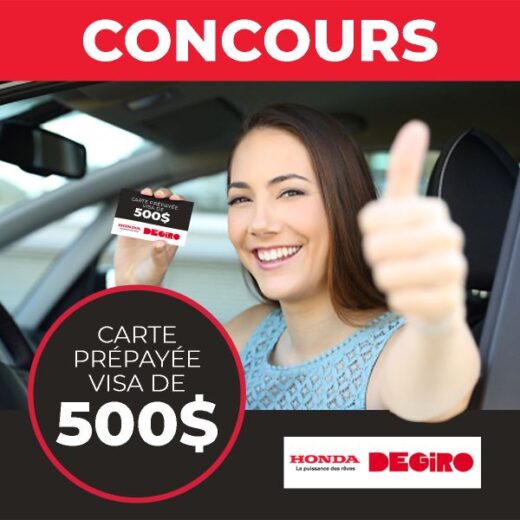 GAGNEZ UNE CARTE PRÉPAYÉE VISA DE 500$!