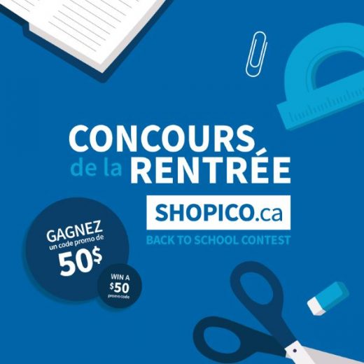 GAGNEZ 50$ VALIDE SUR SHOPICO.CA!